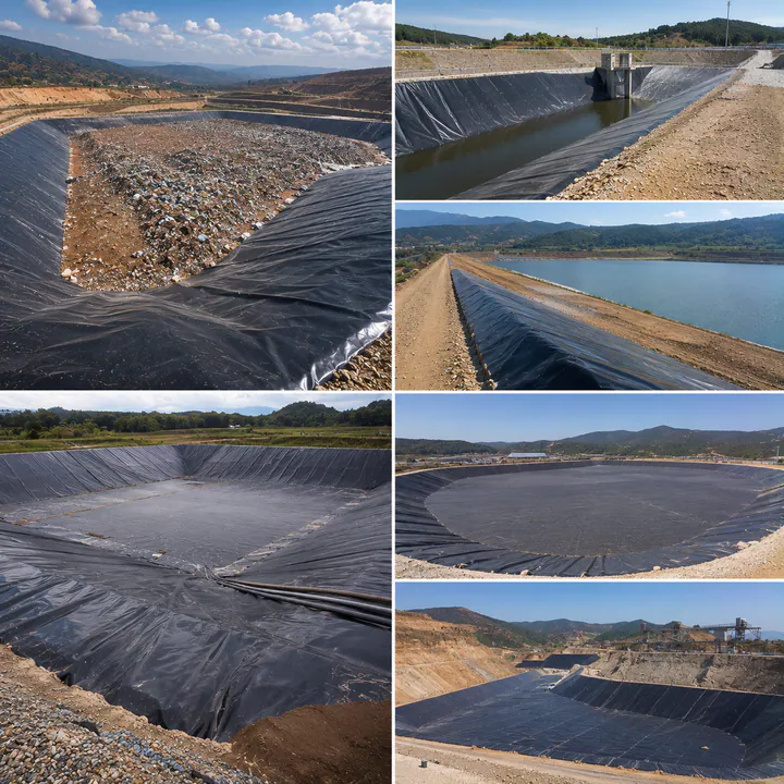 اختيار غشاء HDPE أملس أو محبب وفق ظروف المنحدر